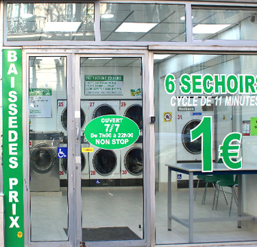 Laverie automatique discount rénovée rue de Prague 75012 Paris